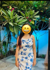 White Floral Bodycon Dress