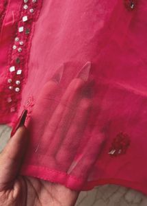 Pink Embroidered Kurti