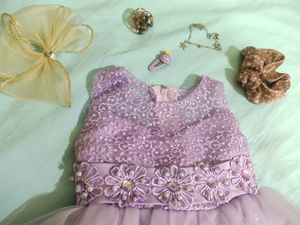 Lavender Barbie Dress For Baby