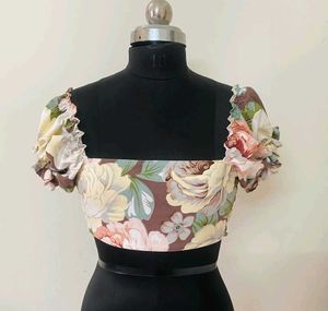 Floral Print Crop Top
