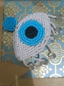 Handmade Beaded &#34;Evil Eye&#34; Brooch