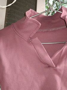 Rose Mock Neck Crop Top