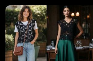 Elegant Black Lace Top