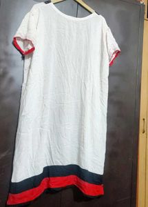 Off White &amp; Red🔴Black⚫ Kurti For 48 Bust