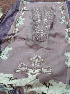 Pakistani Dupatta Suit With Patch Digital Print