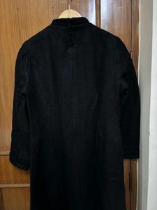 Winter Warm Black Midi Dress