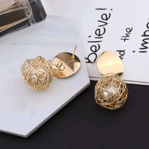 Gold Orb Drop Earrings