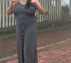 Striped Wide Leg Jumpsuit
