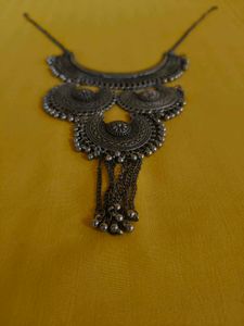 &#34;Elegant Oxidised Necklace – Timeless Ethnic Charm