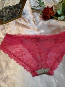 Pink Lace Hipster Panties
