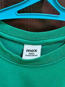 MAX Mint Green Oversized &#34;FEARLESS&#34; T-Shirt Men