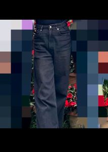 black wide leg jeans