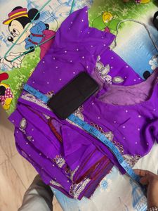 Purple Saree