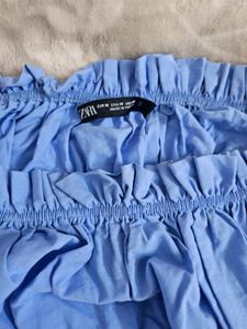 Zara Blue Crop Top