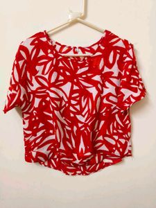 Red Printed Top