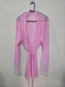 Sexy Pink Sheer Robe