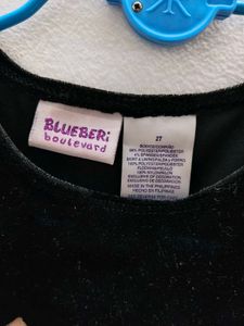 Festive Black &amp; Red Flower Dress (2yrs)