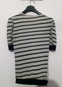 Black Stripped Grey Tshirt