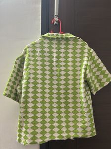 Green Patterned Knit Jacket