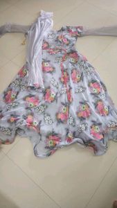 Floral Print Dress with Tie Waist