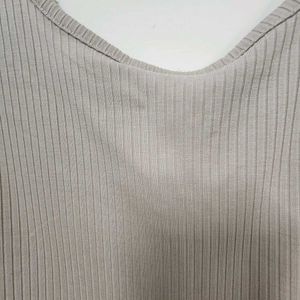 Ribbed Bodysuit - Neutral