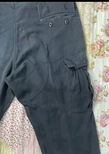 Cargo Military Black Washed 6 Pocket