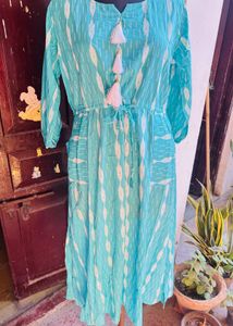 Aqua Tassel Dress