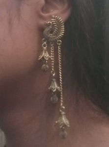 Oxidised Golden Earrings