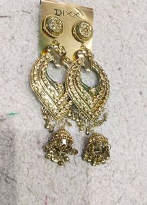 Golden Jhumka Earrings