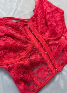Red Lace Hot Bralette