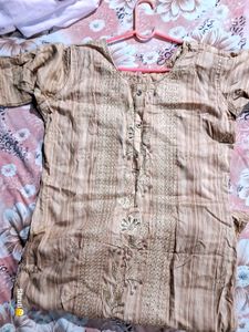 A Nude Duppatta With Pant Set