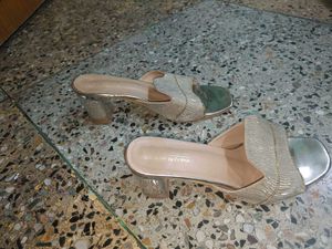 Gold Heeled Mules