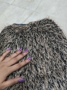 Faux Fur Mini Skirt
