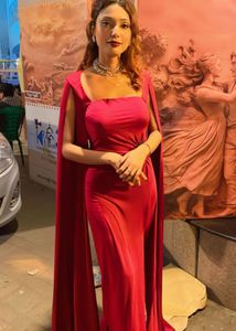 Elegant Red Maxi Dress