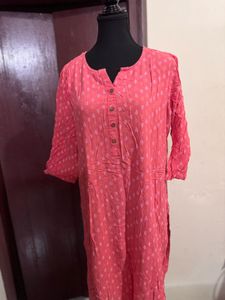 Elegant Pink Printed Kurta