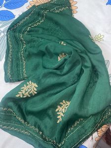 Green and Gold Embroidered Kameez