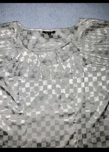 Checkered Cap Sleeve Top
