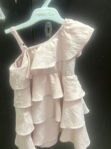 Branded One Off Shoulder Frock For Girl
