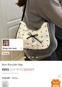 Savana Bow Print Shoulder Bag