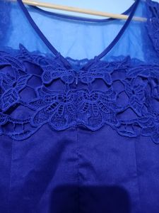 Blue Lace Bodycon Drss 😍