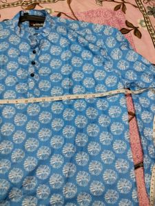 Blue Printed Kurta XxL (V)