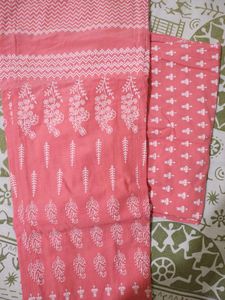 Last Price Elegant Peach Printed Kurta Set