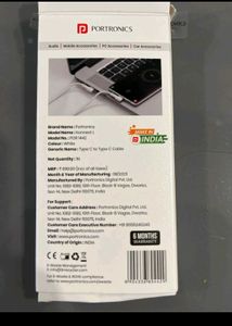 Portronics 60W Type C to Typ