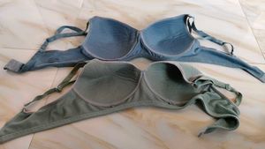 Comfy Blue &amp; Olive Bra