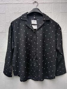 New with tag Pinterest Korean Polka Dot Blouse