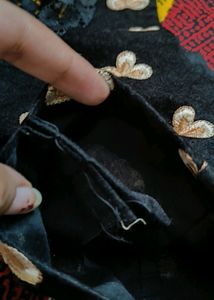 Black And Grey Double Shade Partywear Saree