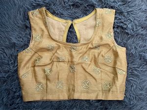 Golden Lehenga/saree Blouse
