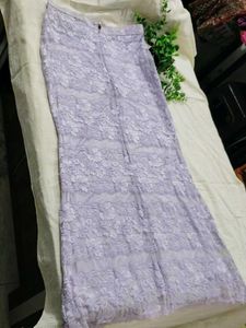 Elegant Lavender Lace Skirt