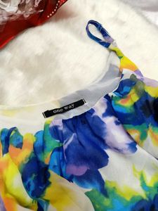 💛💙💚Floral Crop-top Cami Slip💚💙💛