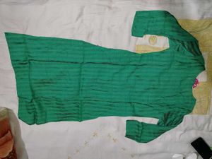 Green Striped Kurta